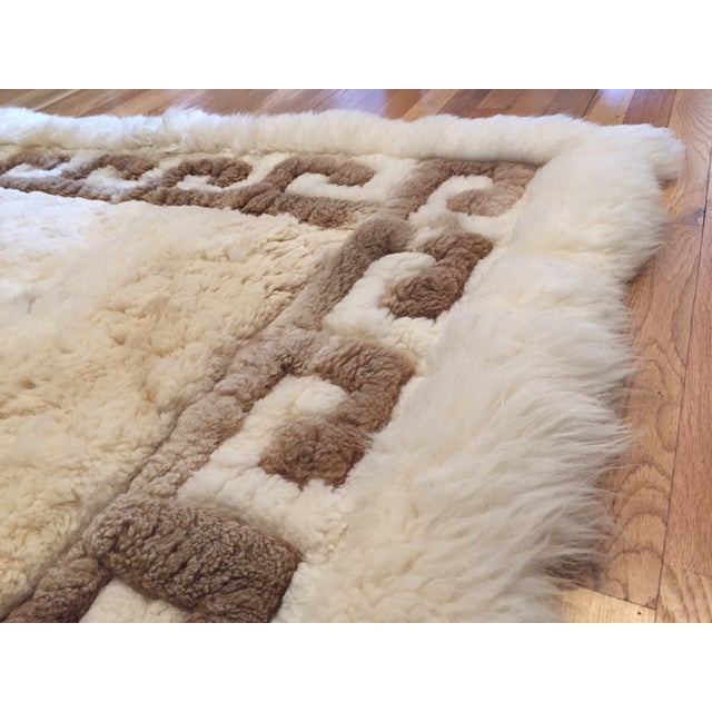 Vintage Peruvian Alpaca Area Rug 4'7" x 5'10" Chairish