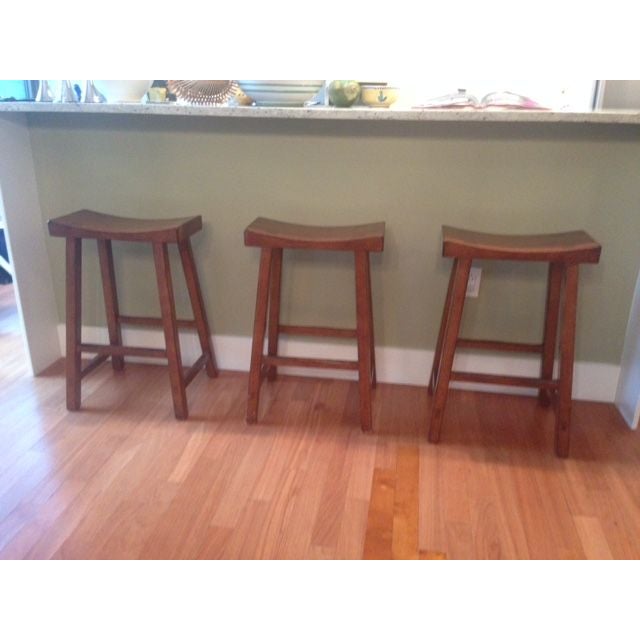 Tibetan Wooden Stools Set of 3 Chairish