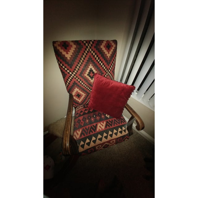 Persian Kilim Upholstered Accent Chair Chairish