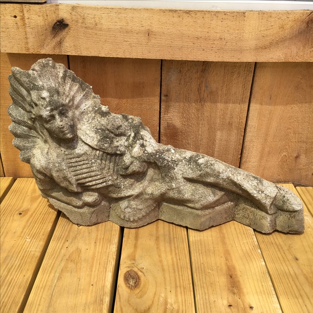 Antique Concrete Indian Chief Lawn Statue Chairish