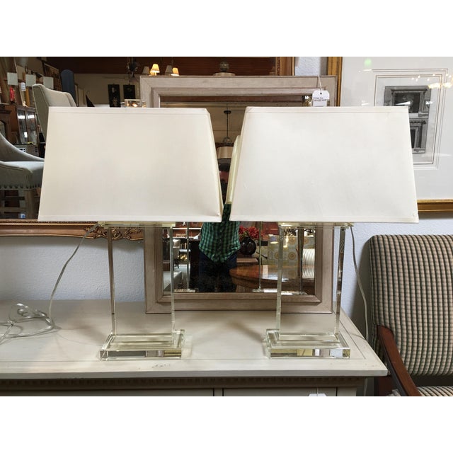 Restoration Hardware Crystal Pair Table Lamps a Pair Chairish