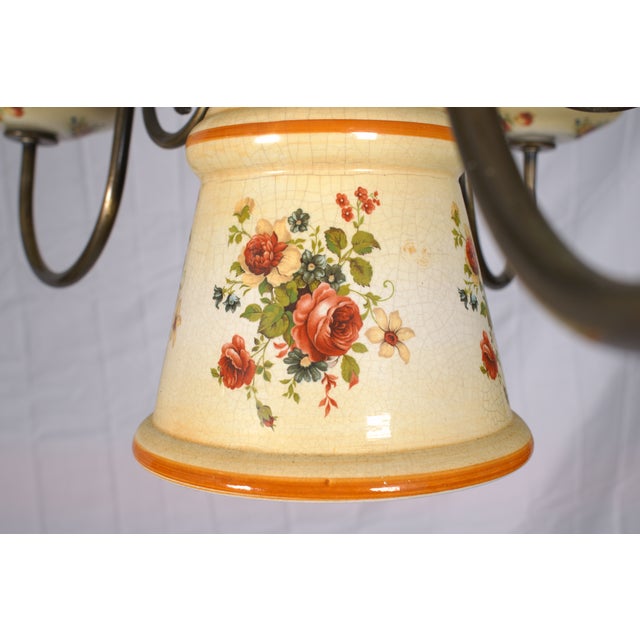 Ceramic Floral Chandelier Chairish