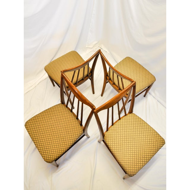 MidCentury Danish Walnut Dining Chairs by Keller Furniture S/4