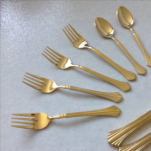 Gold Tone Flatware by Cambridge Set of 20 Chairish