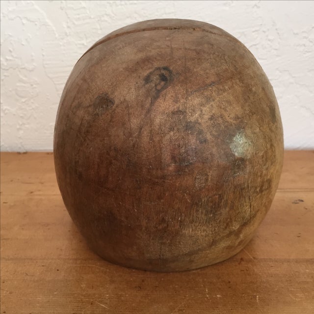 Vintage Paper Mache Mold Wood Skull Chairish