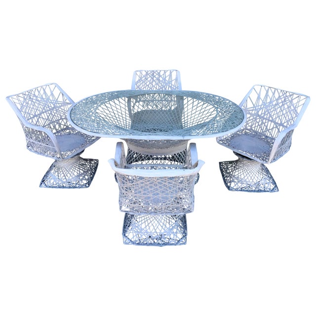 Spun Fiberglass Outdoor Dining Set by Russell Wood Chairish