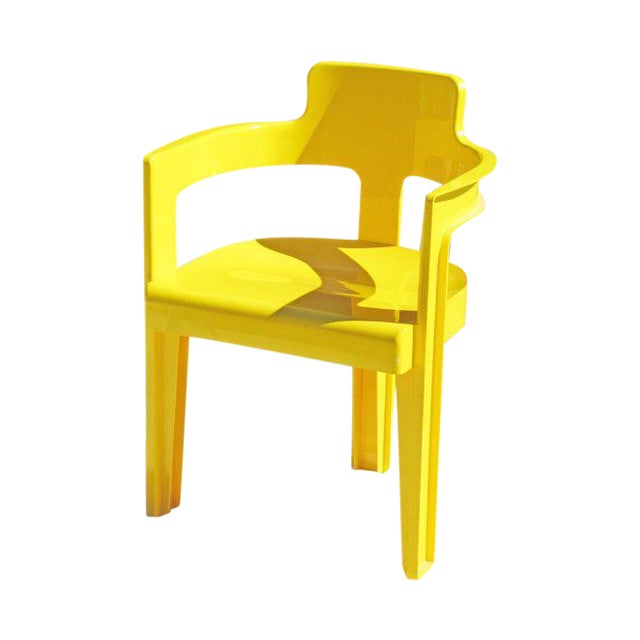Vintage Mod Yellow Plastic Chair Chairish