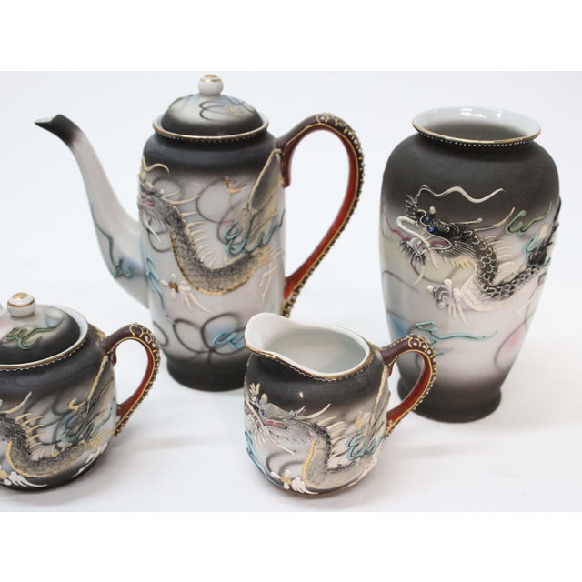 Asian Moriage Dragonware Demitasse Tea Set 16 Pieces Chairish