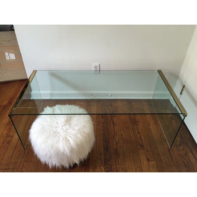 Pace Waterfall Glass Coffee Table Chairish