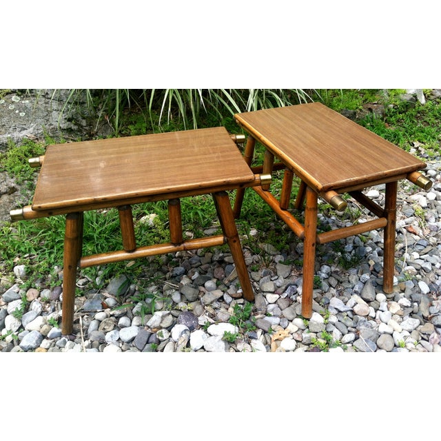 Vintage Bamboo End Tables A Pair Chairish