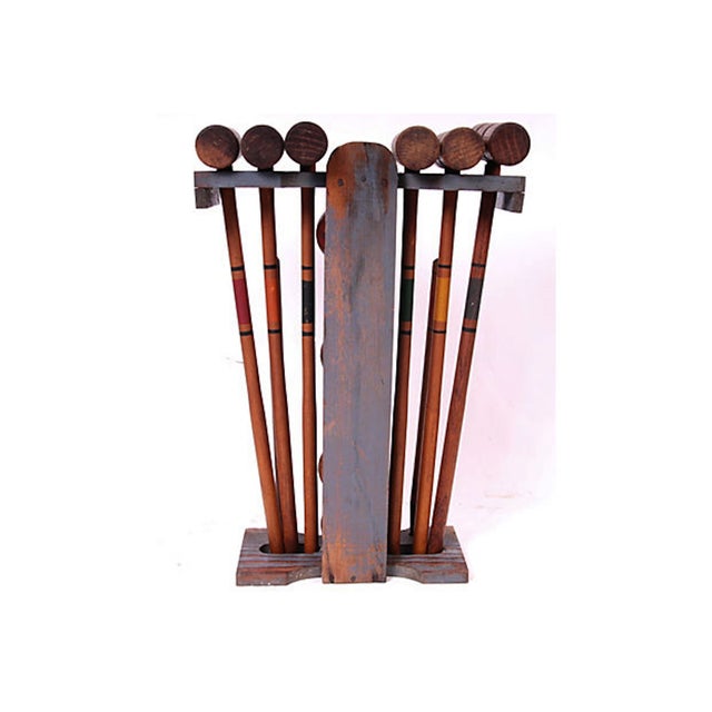 Vintage Croquet Set 24 Pieces Chairish