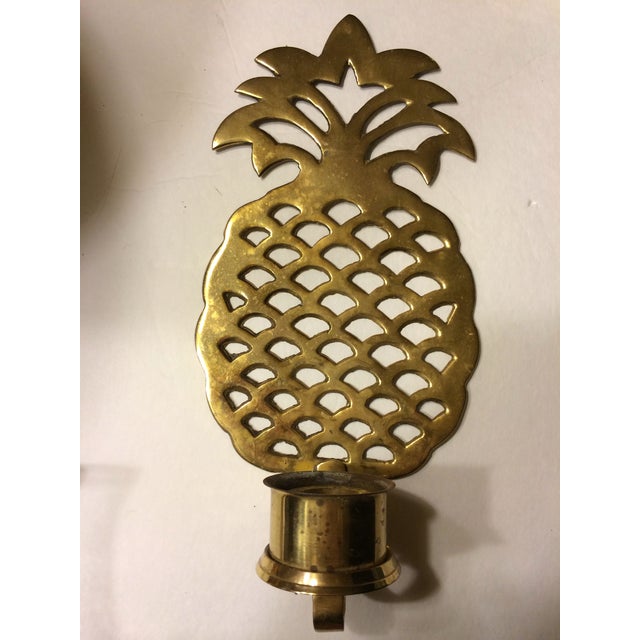 Brass Pineapple Wall Sconce Candleholders Chairish