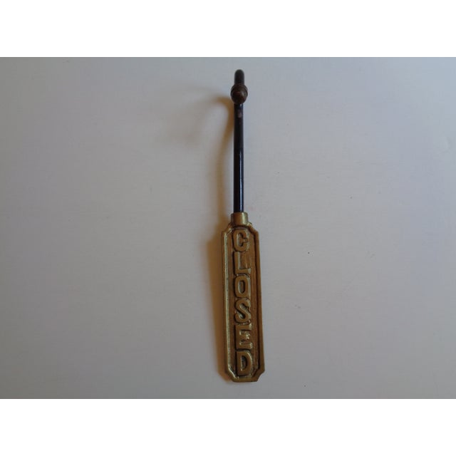 Vintage Fireplace Damper Flue 'Open or Closed' Sign Chairish