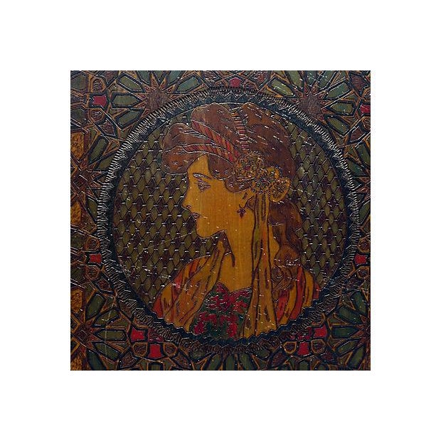 Art Nouveau Carved Wood Artist Panels - Pair Chairish