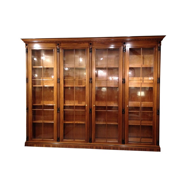 Italian Bookcase Library with Glass Doors Chairish