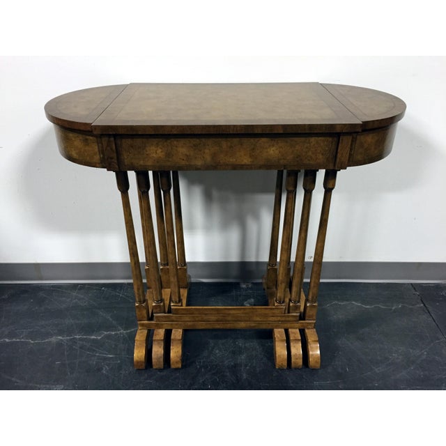 Maitland Smith Walnut Nesting Game Tables - S/3 | Chairish