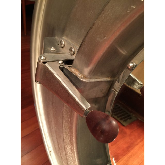 Industrial Stainless Steel Salvage Mirror Chairish