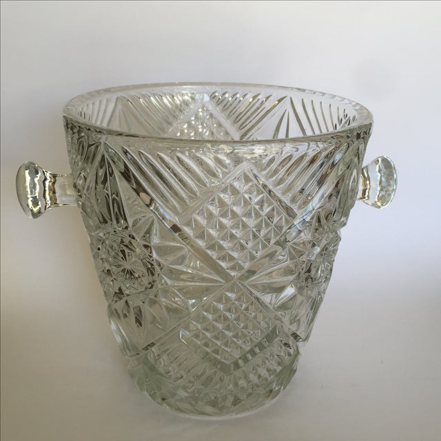 Cut Glass Crystal Ice Bucket Chairish