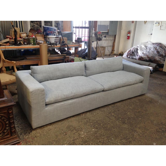 Reupholstered Restoration Hardware Petite Cloud Track Arm Sofa Chairish