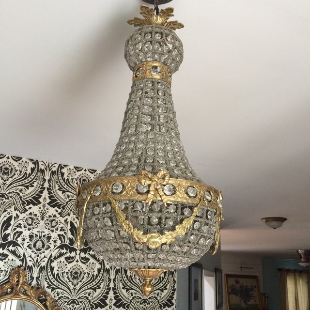 Empire Chandelier With Brass Detail Chairish