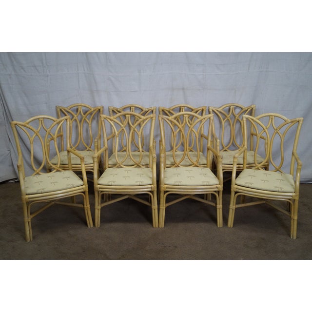 Rattan Chinese Chippendale Dining Chairs - Set of 8 | Chairish (640 x 640 Pixel)