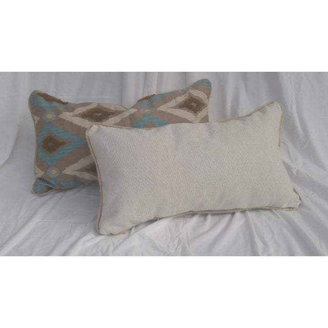 Contemporary Rectangle Pillows With Tribal Design - A Pair Chairish