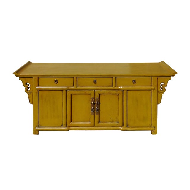 Mustard Yellow Chinese Credenza Chairish