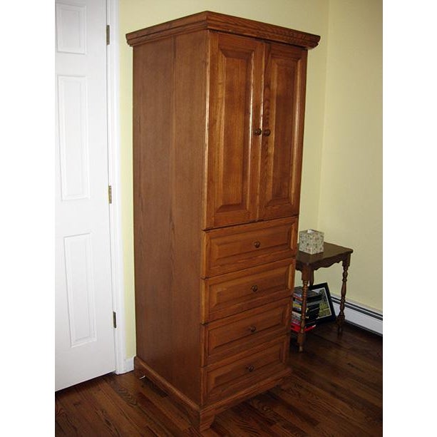 Narrow Wood Armoire Chairish