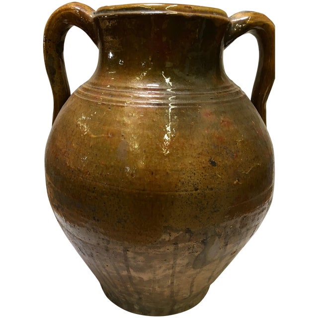 Antique Spanish Glazed Pot Chairish