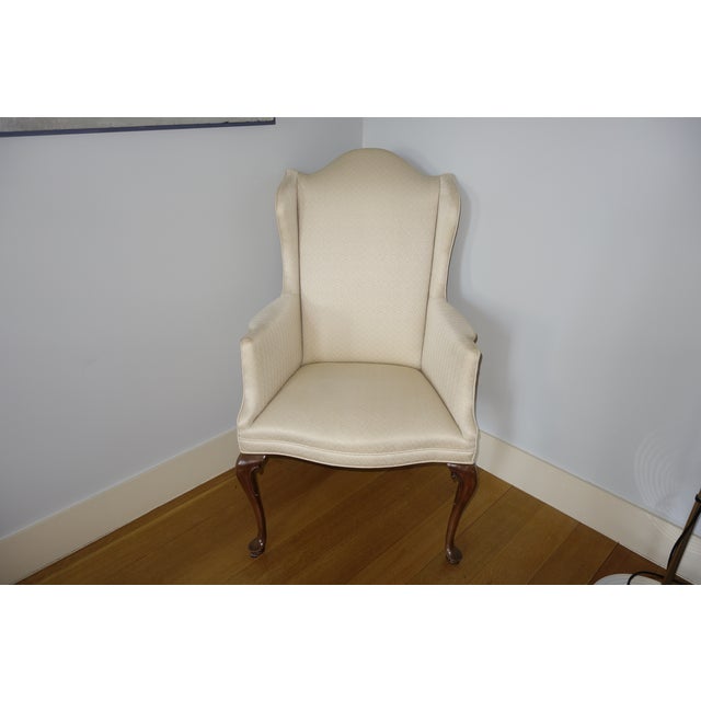 Traditional White Armchair Chairish