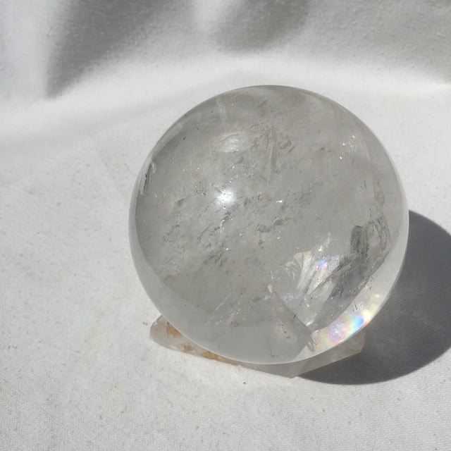 Large Quartz Crystal Ball Chairish
