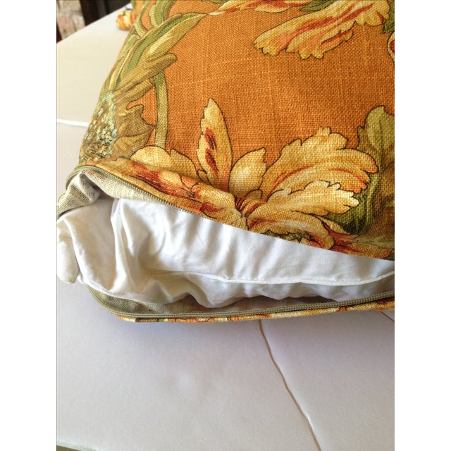 Newport Orange Floral Pillows - S/2 Chairish