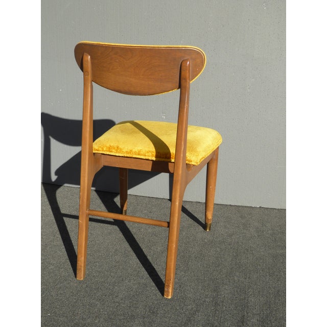 Vintage Mid-Century Gold Velvet Accent Chair | Chairish