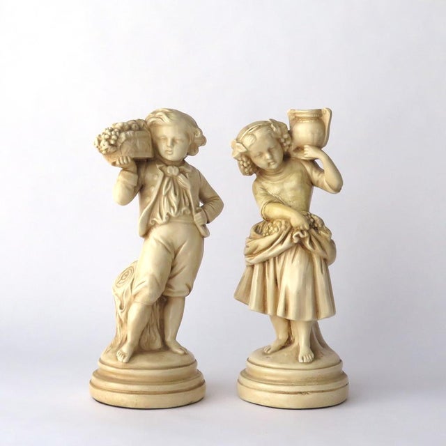 Alexander Backer Chalkware Figurines A Pair Chairish