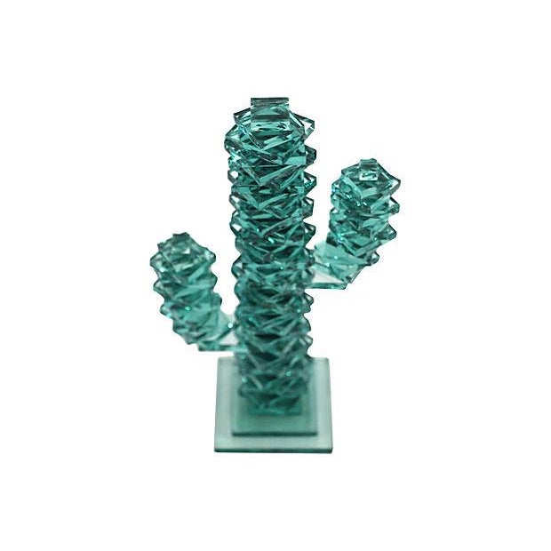 Stacked Glass Saguaro Cactus Chairish