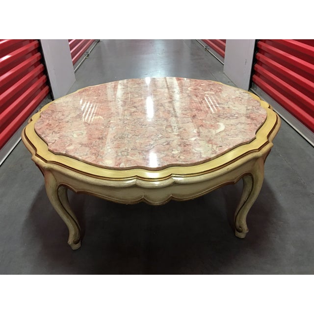 Octagon MarbleTop French Provincial Coffee Table Chairish