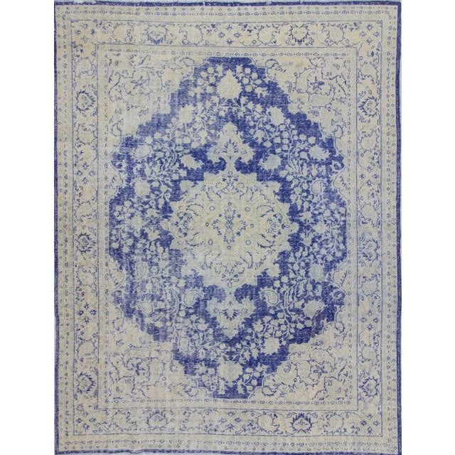 Vintage Oversize Blue Turkish Rug 9′2″ × 12′ Chairish