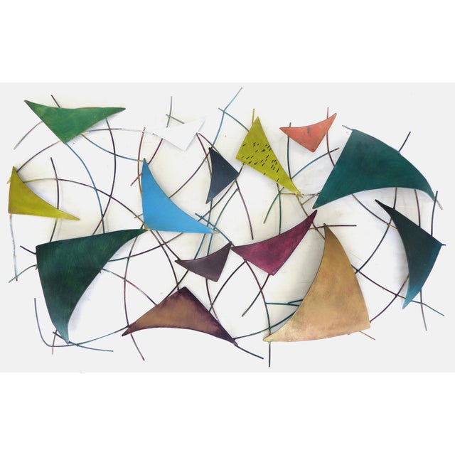 MidCentury Painted Iron Wall Sculpture Chairish