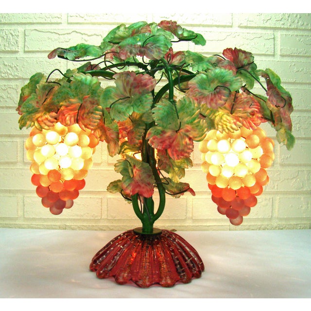 Rare Large Antique Art Deco Italian Murano Glass Grapes