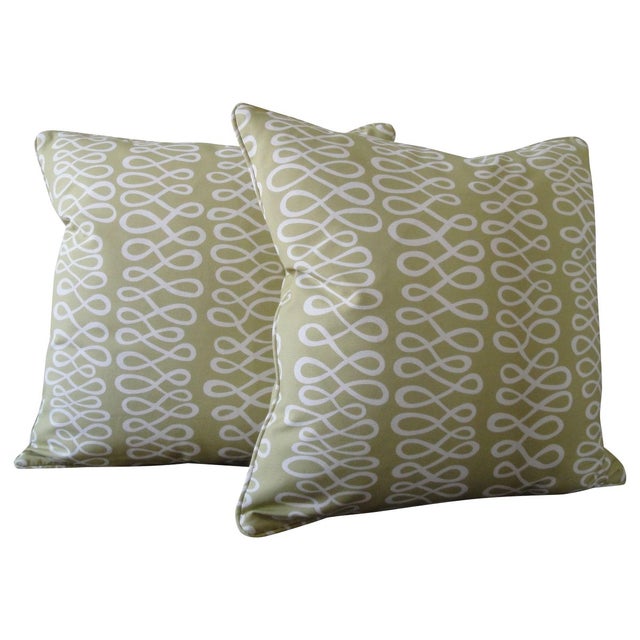 Spring Green Accent Pillows - A Pair Chairish