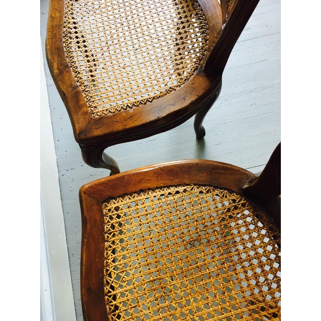 Antique French Cane Dining Chairs A Pair Chairish