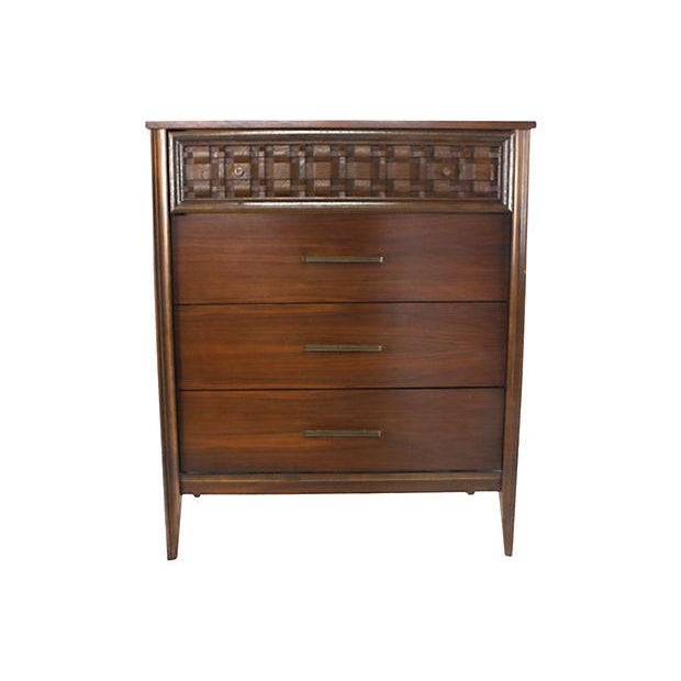 MidCentury Modern Walnut Tall Dresser Chairish