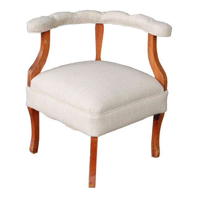 Vintage Upholstered Corner Chair Chairish