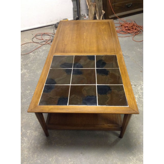MidCentury Modern Tile Top Coffee Table Chairish