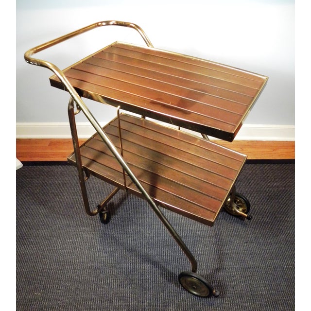 Vintage MidCentury Rolling Bar Cart Chairish
