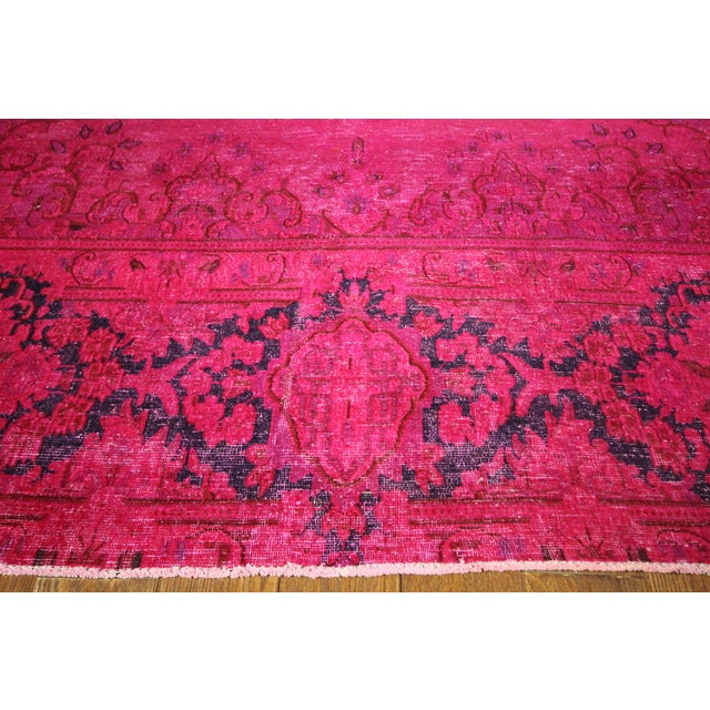 Pink Overdyed Oriental Floral Rug 9'6" x 14'10" Chairish