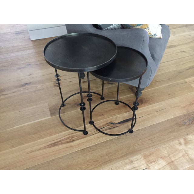 Round Metal Nesting Side Tables 2 Chairish