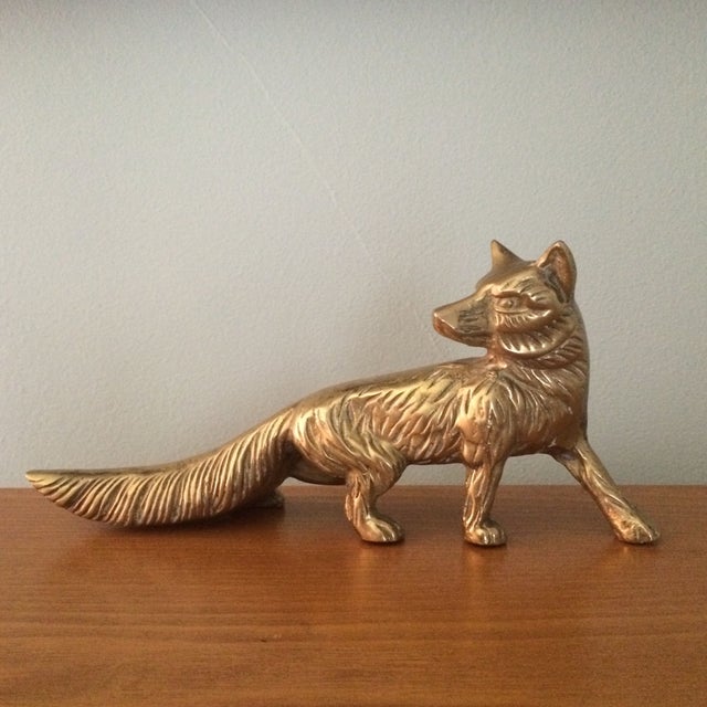 Brass Fox Figurine Chairish