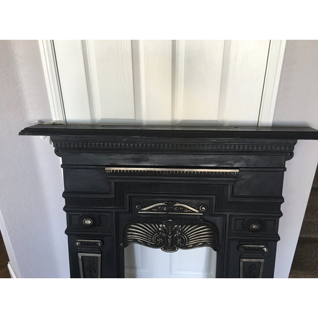 Antique Black Cast Iron Fireplace Mantel Chairish