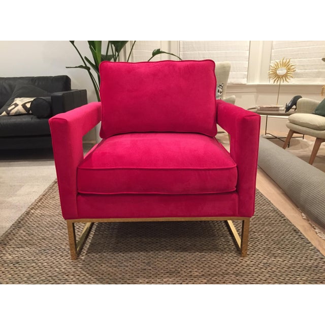 New Hot Pink Velvet Chair | Chairish